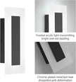 LMQNINE Modern LED Acrylic Black Wall Sconce White Light 6000K for Bedroom Corridor Stairs Bathroom Indoor Lighting Fixture Lamps Home Room Decor (2-Pack)…