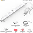 Under Cabinet Lighting Plug in 12in 1Pack AC120V 3CCT 3000/4000/5000K, Super Bright,Linkable Under Counter Lights for Kitchen, Ultra Slim LED Cabinet Light,ETL White