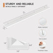 Floating Picture Ledge Shelves for Wall Set of 2, 72 Inches Picture Ledge Shelf with Long Large Nursery Book Shelf for Toys Storage Kids Bookshelf Wall Mounted Living Room Bedroom Decor Frames, White