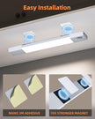 EZVALO 6 Pack Led Under Cabinet Lighting Wireless with Charging Station, 7’’Rechargeable Motion Sensor Light Indoor, 3 Color Dimmable Motion Activated Cabinet Lights for Kitchen Bookshelf, Stair