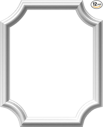 Ekena Millwork PNL16X20AS-02-CASE-12 Ashford Molded Scalloped Wainscot Wall Panel, 16" W x 20" H x 1/2" P, Factory Primed White, 12 Count