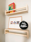 Gneric Floating Shelves for Wall, Burlywood Nursery Book Shelves, 15.7 inch Kids Bookshelf, Wall Shelves for Living Room Bedroom Decor,Kitchen Spice Rack,Bathroom Storage Rack(2 Pack)