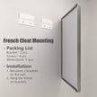 55x30 Silver Bathroom Mirror for Wall, Brushed Metal Silver Framed Bathroom Vanity Mirror, Rounded Corner Rectangle Mirror, Shatterproof, Anti-Rust (Horizontal/Vertical)