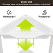 Orimade Rustproof 3 Tier Floor Standing Corner Shower Caddy Organizer, Plastic Metal Splicing Floor Corner Shelf Rack Stands for Bathroom, White