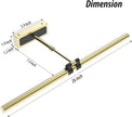 Brass Picture Light for Wall - 24inch Dimmable & Rechargeable Art Light with Extendable Arm, 25H Light Time, Angle Adjustable, 3 Color Temperatures Timer - Perfect for Paintings and Home Decor