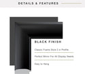 MCS 29.5x41.5 Large Wall Mirror, Classic Black Mirror, Vertical & Horizontal Wall Hanging Mirror for Bathroom, Bedroom & Livingroom