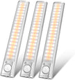 goodland Under Cabinet Lighting 80 LED Closet Light, Motion Sensor Lights Indoor USB Rechargeable Dimmable Stick-on Night Light Bar for Kitchen, Wardrobe, Garage, Stairs, Bedroom (3 Packs)
