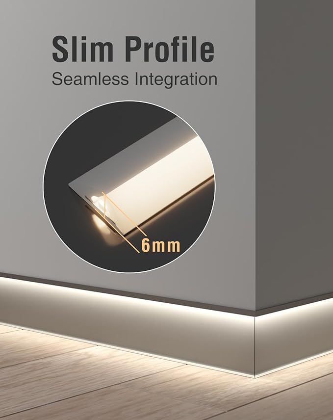 Hardwired LED Cabinet Lighting Strip -UL Listed 24V Flexible Under Shelf Light with Adhesive Backing, 2700K Warm White 810LM/M LED Strip for Closet, Pantry,48in/4ft，Power Adapter not Included
