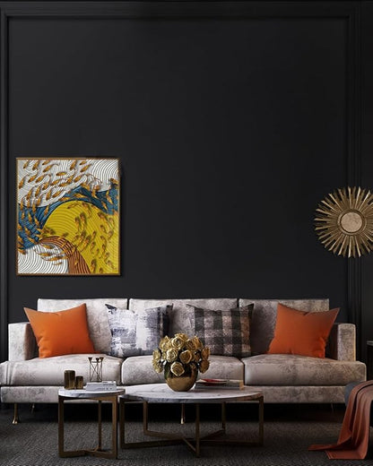 15.7" x 118" Peel and Stick Wallpaper Matte Black Contact Paper for New Environmentally Friendly Materials Thickening Waterproof Upgrade Black Wallpaper for Countertops Bathroom Kitchen Cabinet