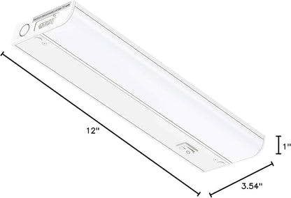 GETINLIGHT Inlight 12-inch Hardwired Only LED Under Cabinet Lighting, Daylight White(5000k), Dimmable, Matte White Finished, ETL Listed, IN-0201-11-WH-50