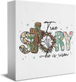 He Is Risen Sign Easter Religious Decorations Christian Easter Decor Spring Decor Wooden Box Sign for Home Office Bedroom Living Room Desk Shelves