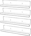 evron Acrylic Floating Shelves – 4-Pack Clear Wall Shelf for Bathroom, Bedroom, or Kitchen – Easy Installation with Adhesive (No-Drill) or Screws (Drill Required) – 13.8