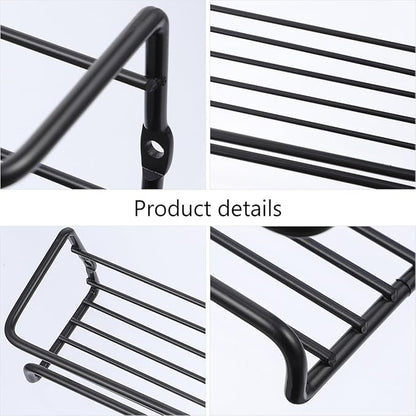 Hemoton Wall Mounted Kitchen Spice Rack Organizer 11.4 Inch Adjustable Seasoning Shelf for Pantry and Cabinet Door Storage