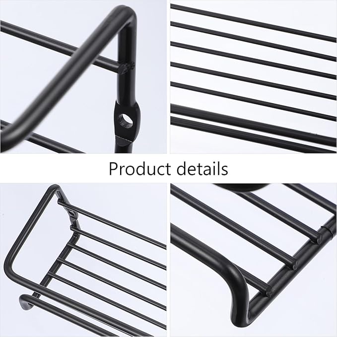 Hemoton Wall Mounted Kitchen Spice Rack Organizer 11.4 Inch Adjustable Seasoning Shelf for Pantry and Cabinet Door Storage