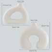 White Ceramic Vase Set of 2 for Modern Home Decor, Round Matte Donut Vases for Pampas Grass, Boho Nordic Minimalism Style Modern Flower Vases for Living Room Table Bookshelf Office Bedroom
