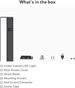 LAGOM Halo Under Cabinet Light, 18‑Inch Hardwired Dimmable LED, 2700K/4000K/5000K, Power Cord Sold Separately, Black, UC0118BK27