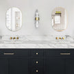 Oval Bathroom Mirror Capsule Wall Vanity Mirror, 24