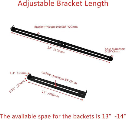 Drawer Repair Kit, Furniture Repair Accessory Bracket Middle Mount to Reinforce and Repair Breakage, for Wood/Particleboard/MDF Chest of Drawers - Screws Included