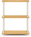 Furinno Turn-N-Tube 3-Tier Compact Multipurpose Shelf Display Rack with Classic Tube, Beech/White