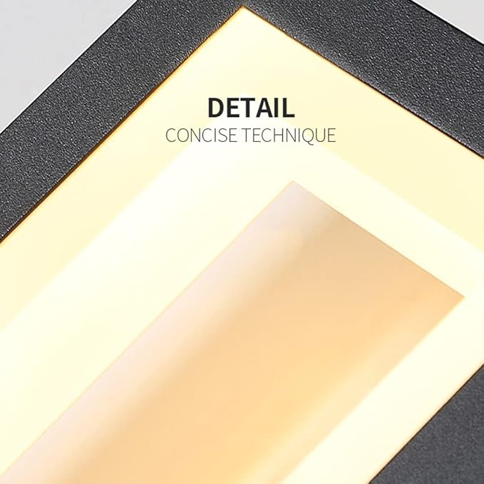 LED Wall Light Modern Metal Wall Sconce Lighting 16W Bedside Wall Lamp, Nordic Rectangle Wall Sconces Indoor Wall Wash Lights for Living Room Bedroom Bedside Hallway