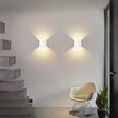 Lightess Modern Wall Sconce Mini 10W White Hardwired, Set of 2 Up Down Wall Mount Lights Indoor Mini Metal LED Wall Lamp for Living Room Bedroom Hallway Decor, Warm White, O1181TP