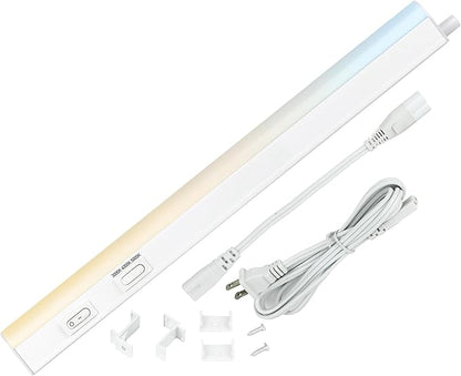 Sunlite LED Under Cabinet Lighting Plug in 12 Inch Linkable Under Counter Lights for Kitchen 16 Watts, 120 Volts, 1600 Lumens, Adjustable 3 CCT 3000K-5000K, 50,000 Hour Lifespan, ETL Listed LED Light