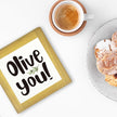Olive You Signs, Home Kitchen Decor, Box Sign Wood Desk Sign Decors, Cute Kitchen Decor for Shelf, Olive Branch Sign, Farmhouse Decors, Home Bar Decor A