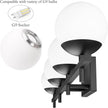 Ralbay Black Vanity Lights for Bathroom Milky Glass Mid Century Modern Bathroom Vanity Wall Light Over Mirror, Black 4-Lights