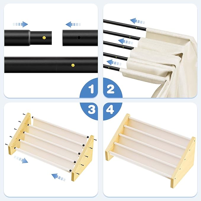 Dayacoco 4-Tier Kids Bookshelf,Montessori Style Book Shelf for Kids Rooms,Extra-Large Children's Bookshelf,Easy to Install Book Shelf for Children's Room or Playroom Storage,White