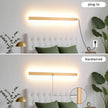 Modern Plug in Wall Lights, 31.4 inch Frosted Gold LED Long Wall Sconce, 16W Warm White 3000K Acrylic Indoor Wall lamp,with 59