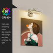Picture Light for Wall,Battery Operated Art Lights for Painting,3 Color and Brightness, Adjustable Wireless Portrait Lights with Remote for Artwork,Bookcase,Photo Frames(Antique Bronze, 12inch)