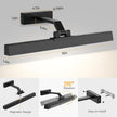 Picture Lights for Wall, Battery Operated Gallery Light 16in for Paintings CCT Dimmable Recharging Battery Wall Lamp with Remote Control for Living Room Dartboard Art Bathroom 2PCS