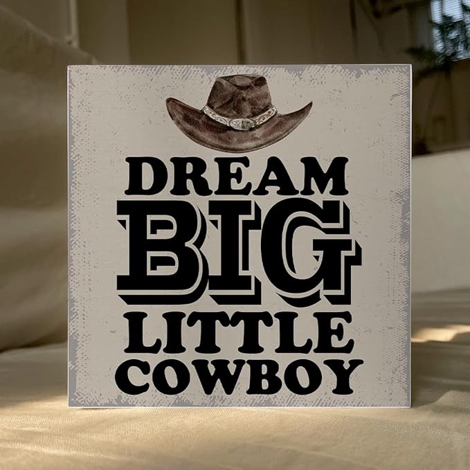 Western Decor Cowboy Decor Western Bathroom Wooden Box Sign Farmhouse Home Decorations Rustic Bedroom Funny Desk Shelf Centerpiece Table Display