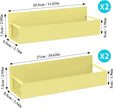 4 Pack Magnetic Spice Storage Rack Organizer for Refrigerator and Oven, Yellow Fridge Organizers and Storage