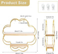 Floating Shelves for Wall, Wooden 2-Tier Wall Mounted Shelves, Flower Shape Hanging Bathroom Shelves, Shower Shelf Bathroom Accessory for Bedroom Kitchen Living Room Office