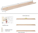 AZSKY 36 Inch Floating Shelves,Wall-Mounted Photo Ledge Shelves Set of 3,Natural Wood Shelves for Display Items What You Want,3 Same Sizes