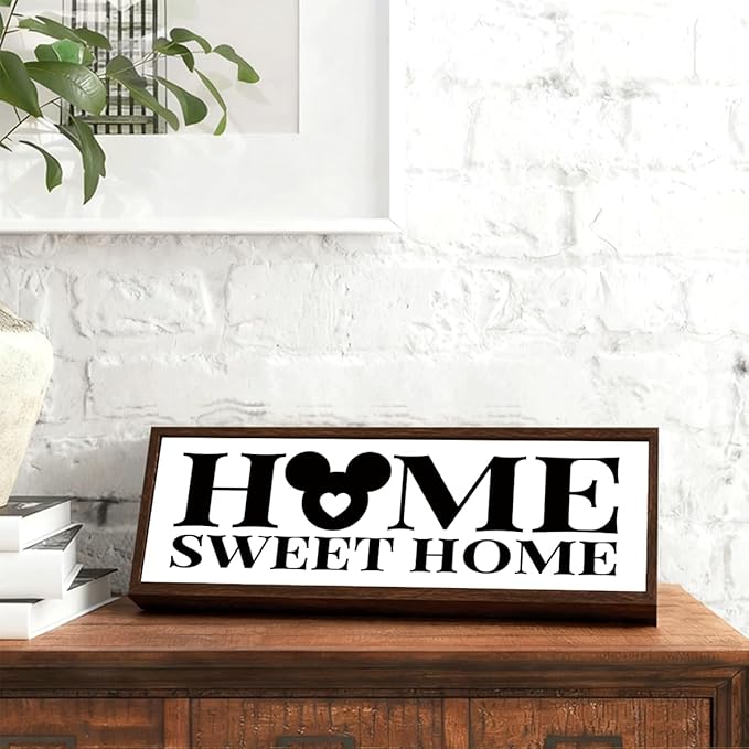 Home Sweet Home Sign, Decorative Wooden Signs and Plaques, Front Door Porch Decors, Living Room Decors, Farmhouse Decoration for Wall or Tabletop, Housewarming Decor