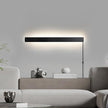Modern Plug in Wall Sconces, 23.6 inch Frosted Black LED Long Wall Lights, 12W Warm White 3000K Acrylic Indoor Wall lamp,with 59