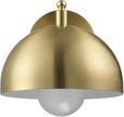 Globe Electric 65000048 1-Light Wall Sconce, Brushed Brass, Wall Lights for Living Room, Bedroom, Den, Mounted Bedside Lamp, Apartment Essentials, Dimmable, Lights for Apartment and Rentals