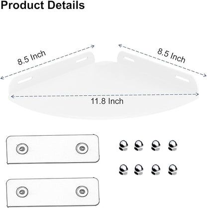 Corner Shelves wall Mounted Home Decor Floating Shelves (White)