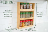 Lipper International 8840 Bamboo 3-Tier Spice Rack, 2.75-inch Depth Accommodates many Types of Spice Jars