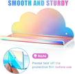 NiHome Iridescent Acrylic Floating Shelves, 2 Pack Cloud Shelves - Large Floating Shelf for Wall, Wall Mountable and Multi-Functional for Home Décor, Bathroom, Kitchen, Bedroom (Large, 2 Pack)