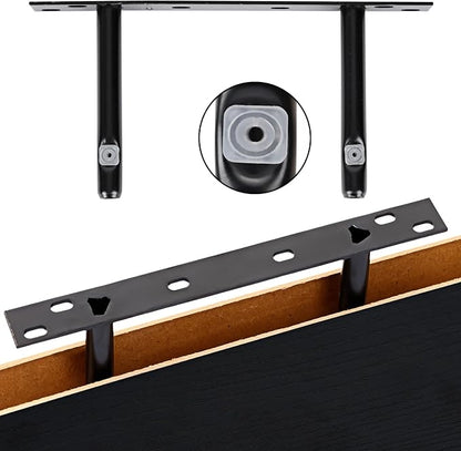 Fixwal 15.8in Black Floating Shelves, Set of 6 Wood Shelves, Farmhouse Shelf Wall Decor for Bathroom, Bedroom, Living and Kitchen Room