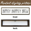 Coffee Wood Sign, Cute Coffees Decoration, Country Farmhouse Decor for Home Kitchen, Wooden Hanging Signs, Rustic Coffee Station Decor, Coffees Lover Gift, Bippity Boppity Brew Sign, 17.8x4x1.2 inches