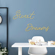 Zzbakress Sweet Dreams Wall Decor Metal Wall Art Large Modern Living Room Farmhouse Sign for Bedroom Black Metal Wall Art for Office and Home Wall Decor (Gold, Farmhouse)
