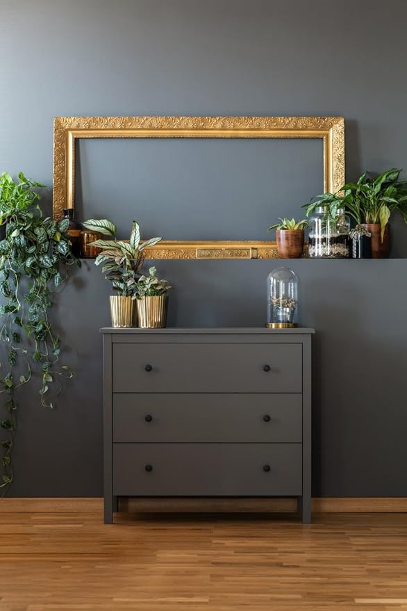 15.7"x394" Dark Grey Peel and Stick Wallpaper - Matte Grey Contact Paper for Bedroom, Wallcovering, Countertops