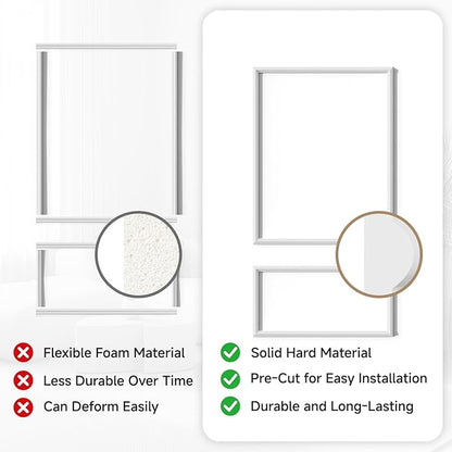 TONGMO 6-Frame Premade Accent Wall Molding Kit, Ready-to-Assemble Wainscoting Panels, Pre-Cut Chair Rail Moulding Trim for Home Décor (6-Frame Style 2)