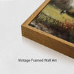 OIQArtOIQ Vintage Landscape Canvas Wall Art Framed Natural Scenery Painting Artwork Prints France Country Wilderness Farmhouse Decor Pictures Kitchen Bedroom Living Room Bathroom