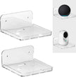 Wall Mount Floating Shelves for 2 Pcs Camera Mini Speaker Shelf Baby Monitor - Clear Mini Shelf Flexible Use for Wall Space in Bedroom Bathroom Kitchen Living Room