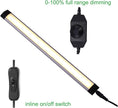 AIBOO LED Under Counter Light Rigid Bar Kit, Plug in Corded Under Cabinet Lighting with 12V LED Dimmable Switch for Counter Shelf Showcase Display Lighting (6 Panels,Warm White)